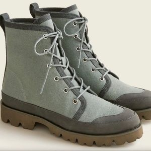 JCrew Canvas Combat Boots